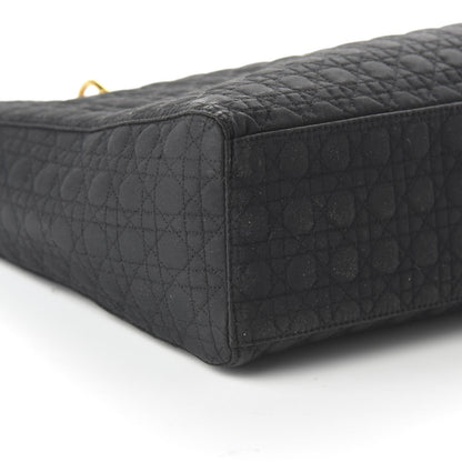 Christian Dior Nylon Cannage Large Lady Dior Black 6 of 9