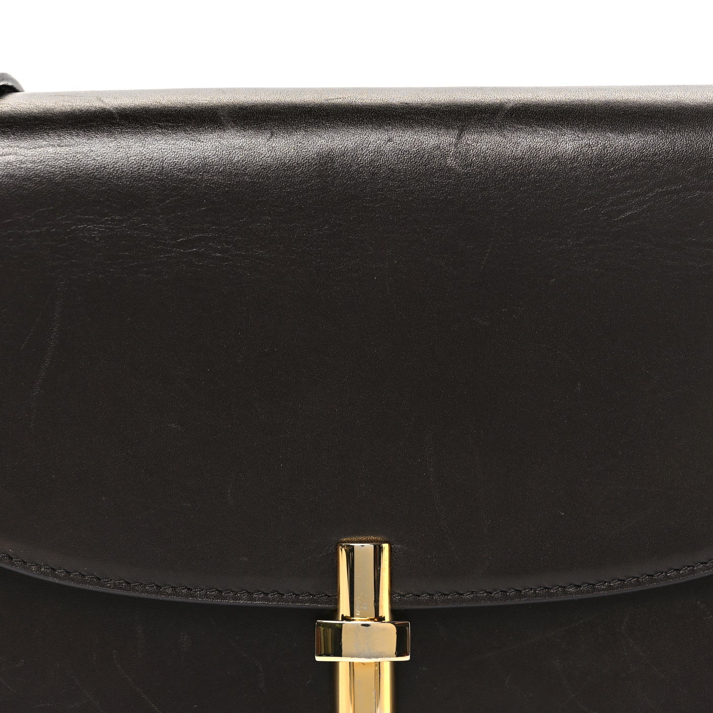 Sleek Calfskin The Sofia 8.75 Crossbody Dark Brown