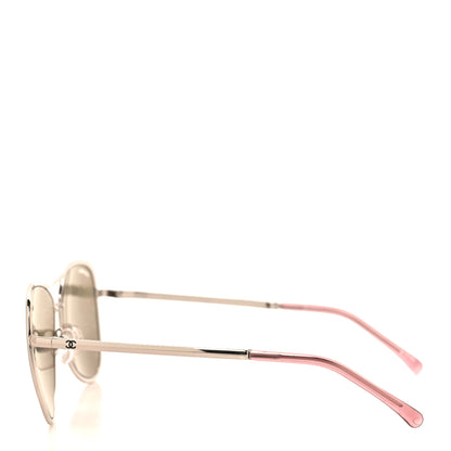 Chanel 18K Pilot Summer Sunglasses 4223 Pink Gold 3 of 8