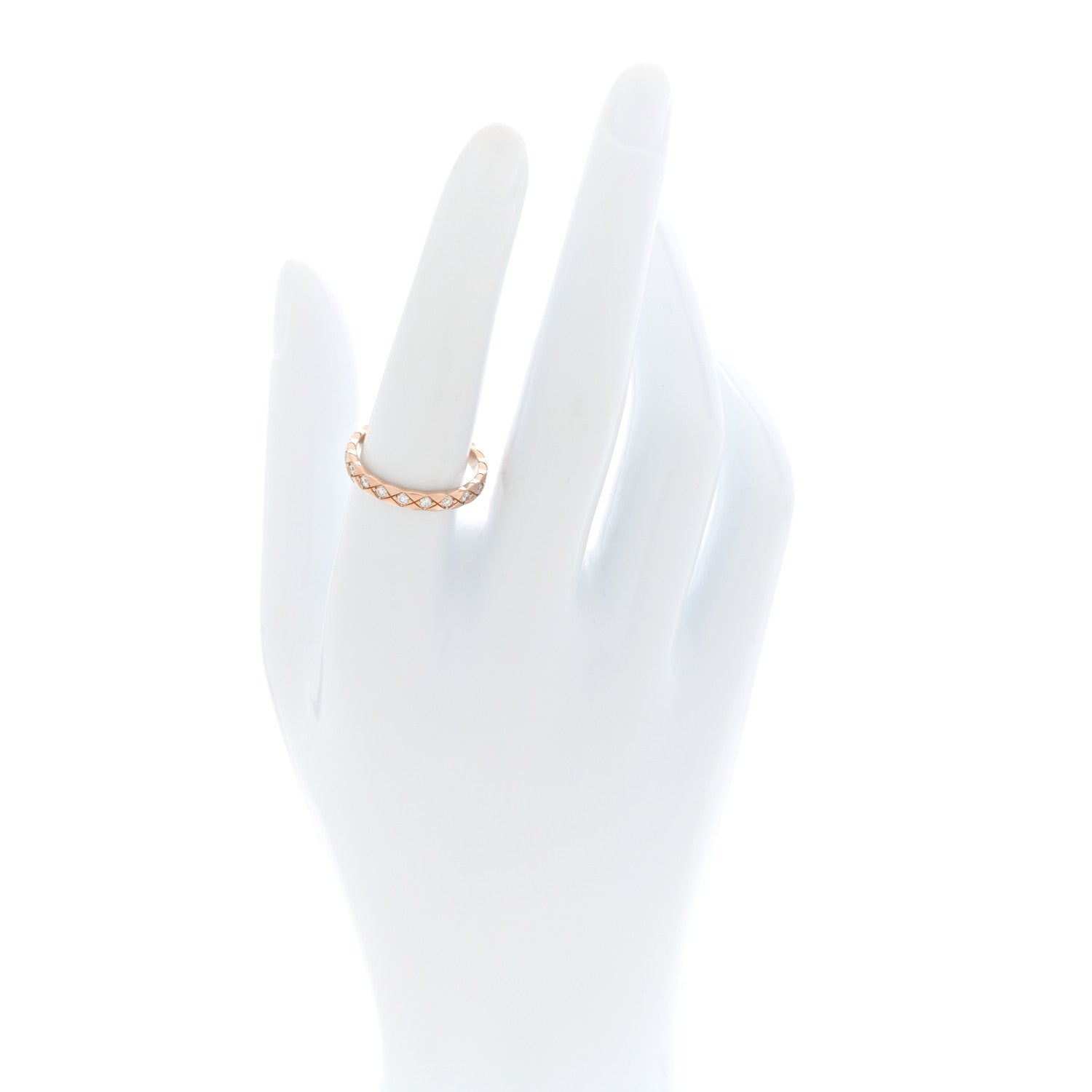Chanel 18K Beige Gold Diamond Mini Coco Crush Ring 56 7.5 2 of 4