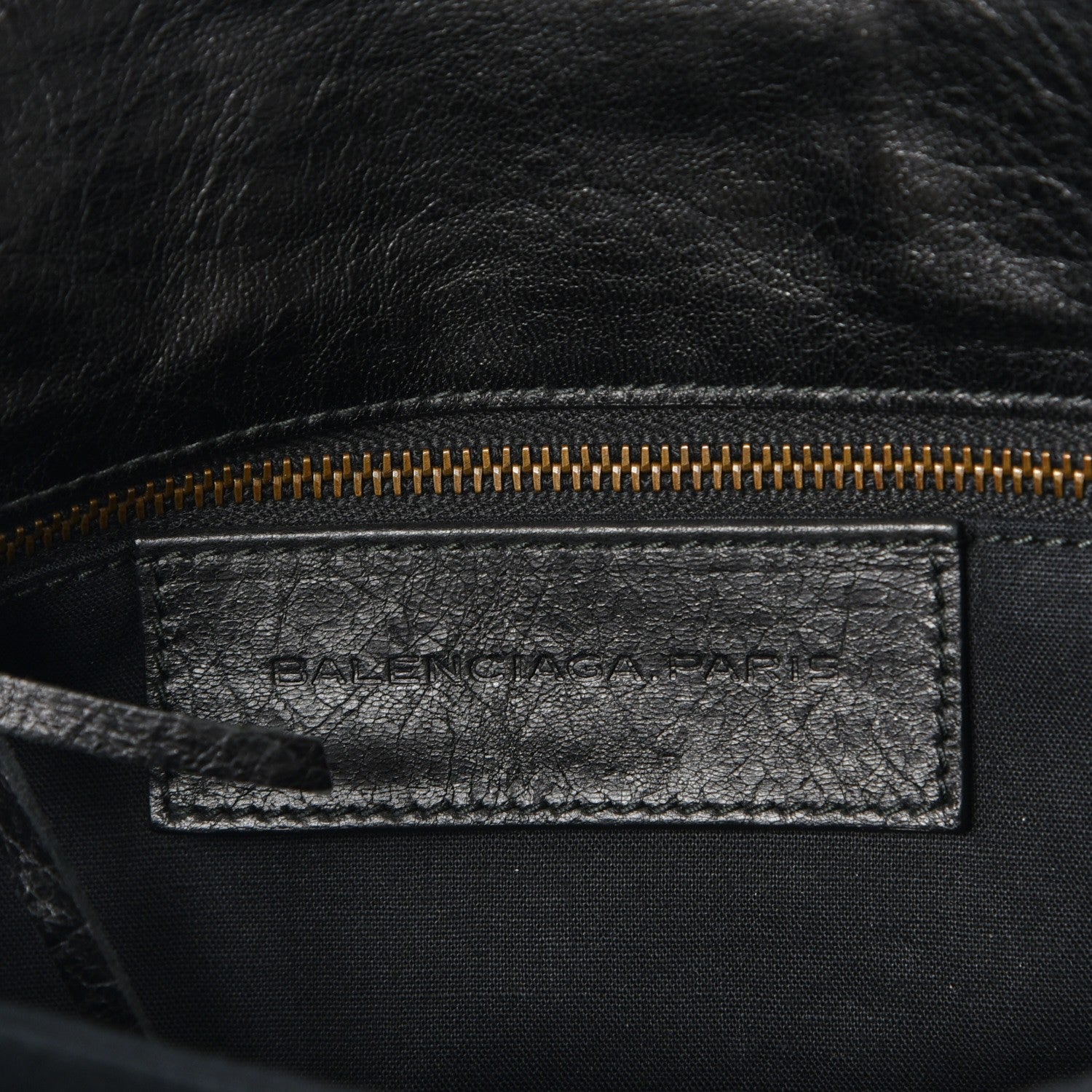 Balenciaga Agneau Classic Hardware Envelope Strap Clutch Black 7 of 8