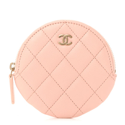 Chanel Caviar Quilted Zip Around Coin Purse Light Pink 1 of 8