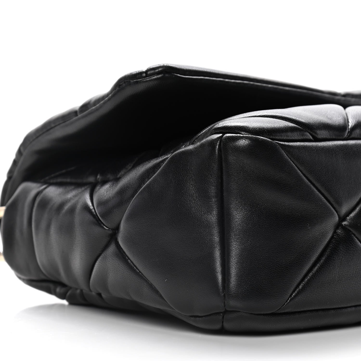 Prada Nappa Re-Nylon Triangle Quilted Patchwork System Flap Shoulder Bag Black 9 of 14