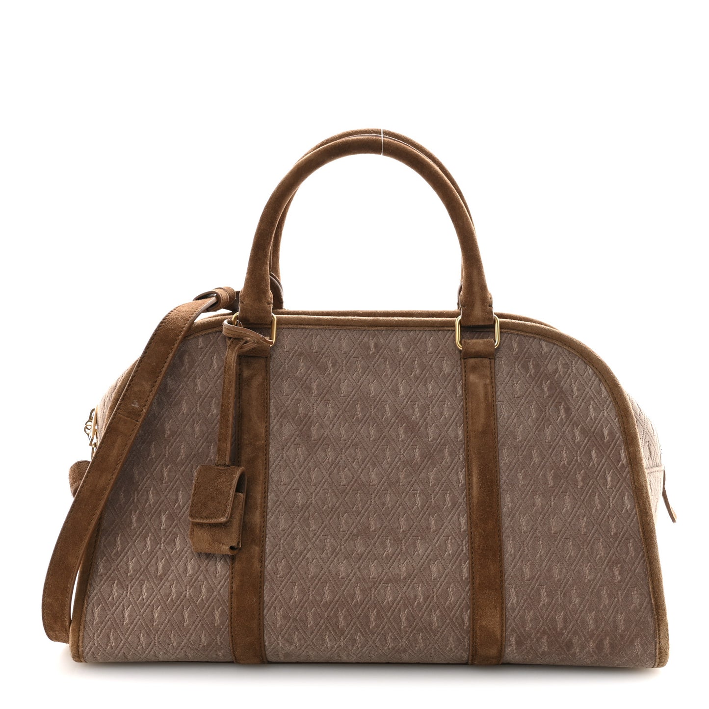 Velvet Suede Le Monogramme Duffle Red Cigar