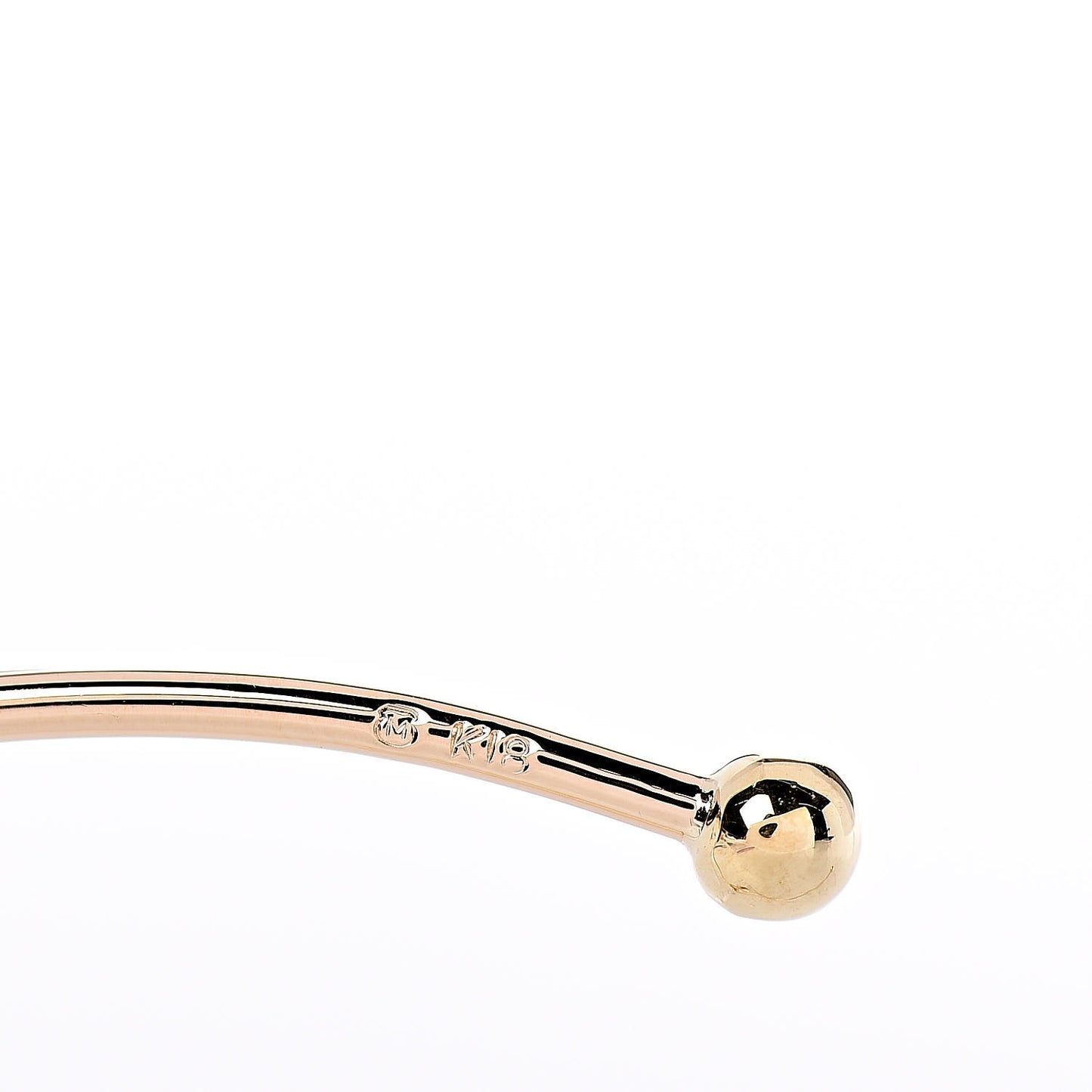 18K Yellow Gold Akoya Pearl Ribbon Cuff Bracelet