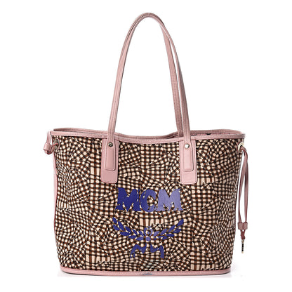 MCM Visetos Medium Liz Reversible Shopper Tote Soft Pink 2 of 19