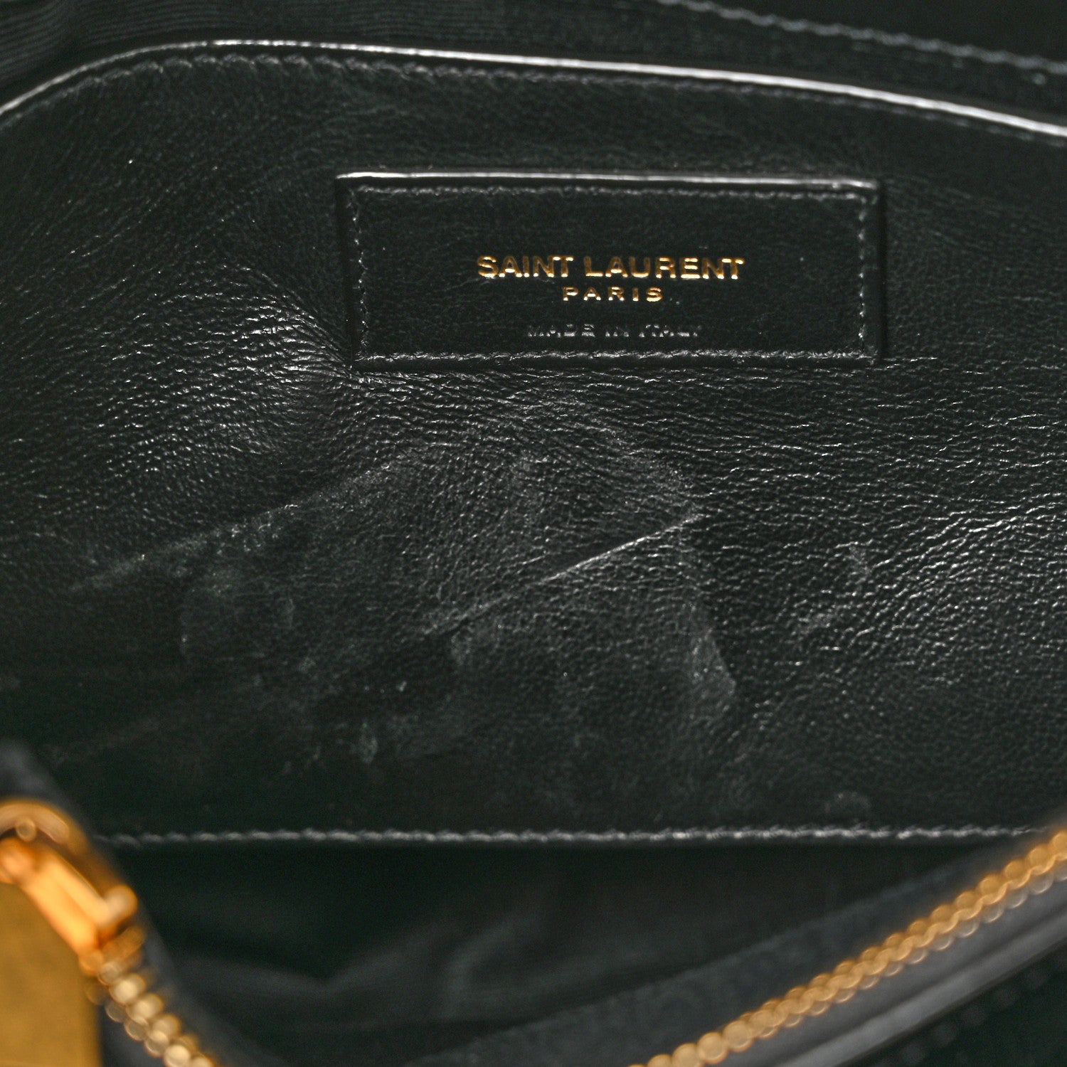 Saint Laurent Calfskin Y Quilted Monogram Small Loulou Chain Satchel Black 12 of 12