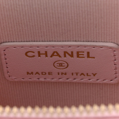 Chanel Caviar Quilted Phone Holder With Chain Light Pink 6 of 11