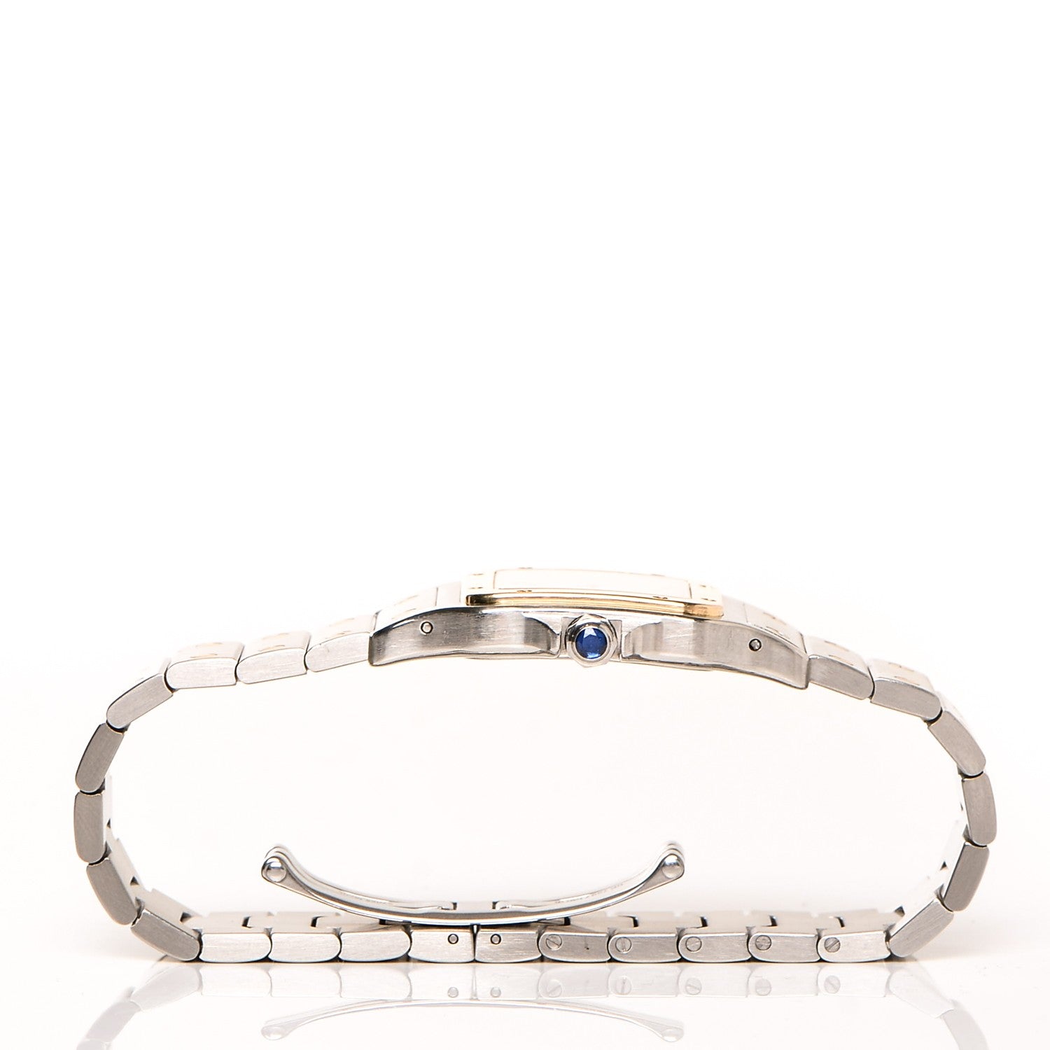 Cartier Stainless Steel 18K Yellow Gold 29mm Santos De Galbee Quartz Watch 4 of 10