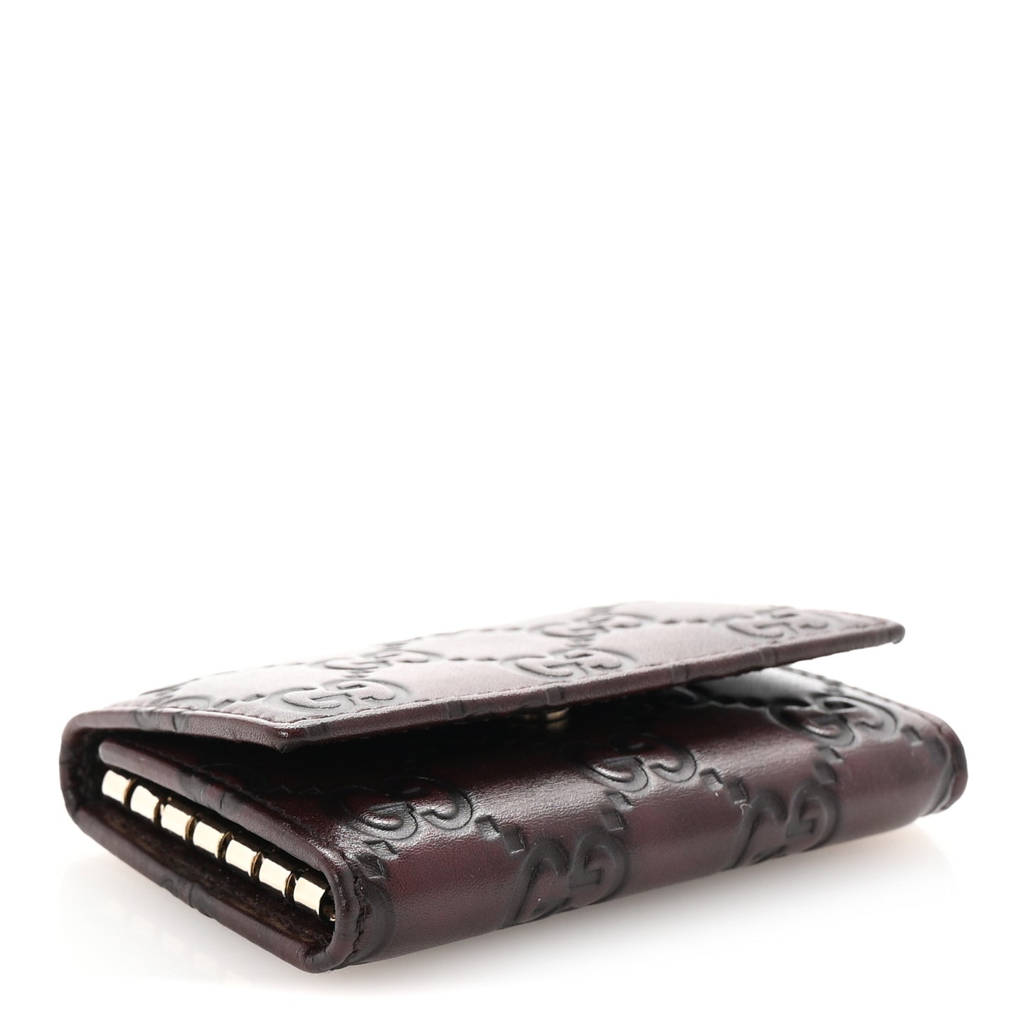 Guccissima 6 Key Holder Case Dark Brown