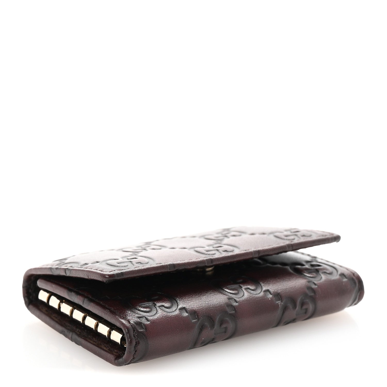 Gucci Guccissima 6 Key Holder Case Dark Brown 4 of 6