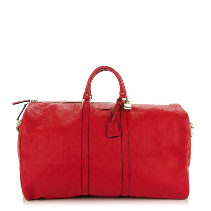 Gucci Guccissima Large Carry On Duffle Red 1 of 8