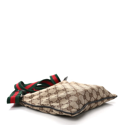Gucci Monogram Web Small Flat Messenger Bag Brown 4 of 11