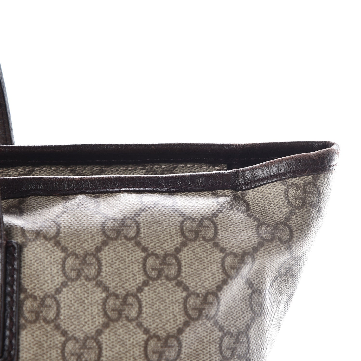 Gucci GG Supreme Monogram Medium Zippered Shopping Tote Dark Brown 15 of 20