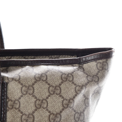 Gucci GG Supreme Monogram Medium Zippered Shopping Tote Dark Brown 15 of 20