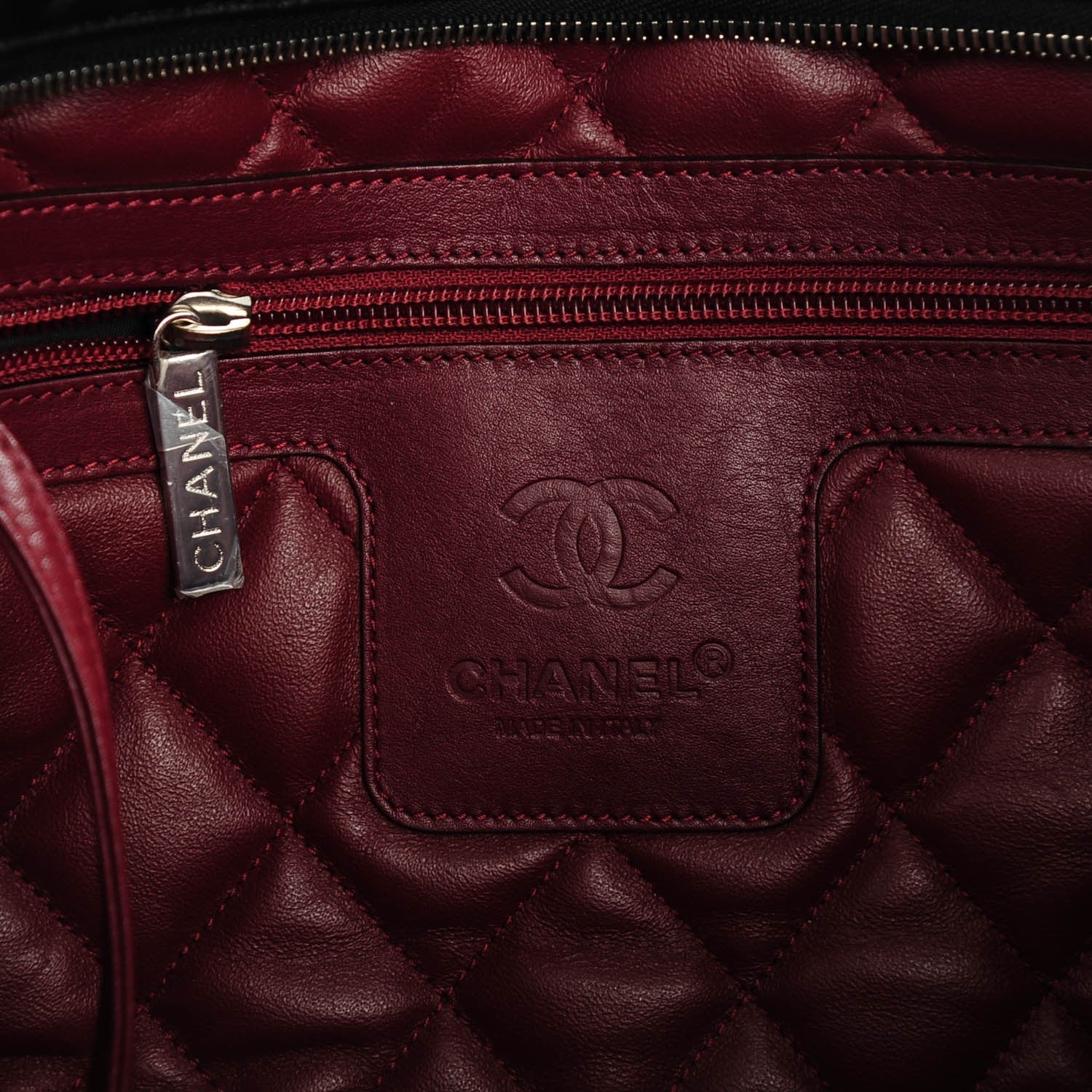 Chanel Lambskin Quilted Large Coco Cocoon Reversible Tote Black 6 of 7