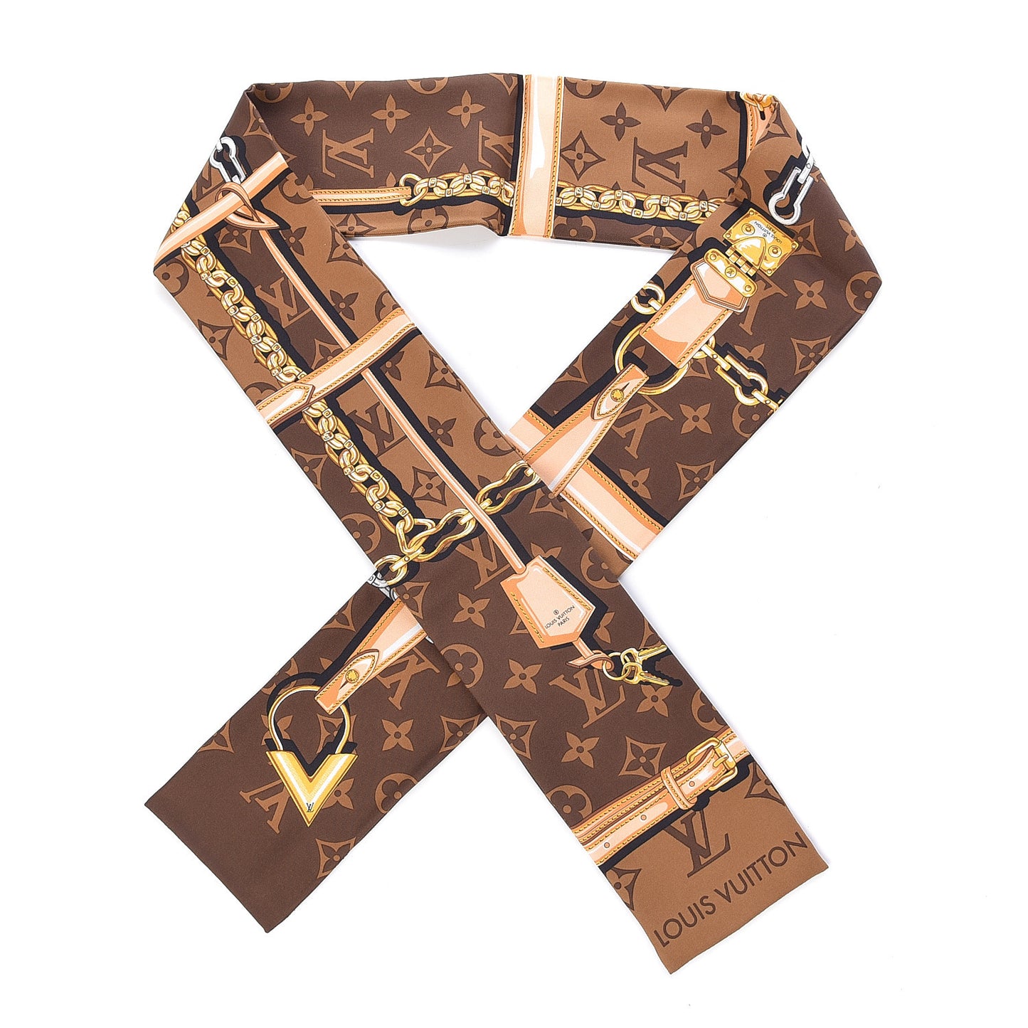 Silk Monogram Confidential Bandeau Brown