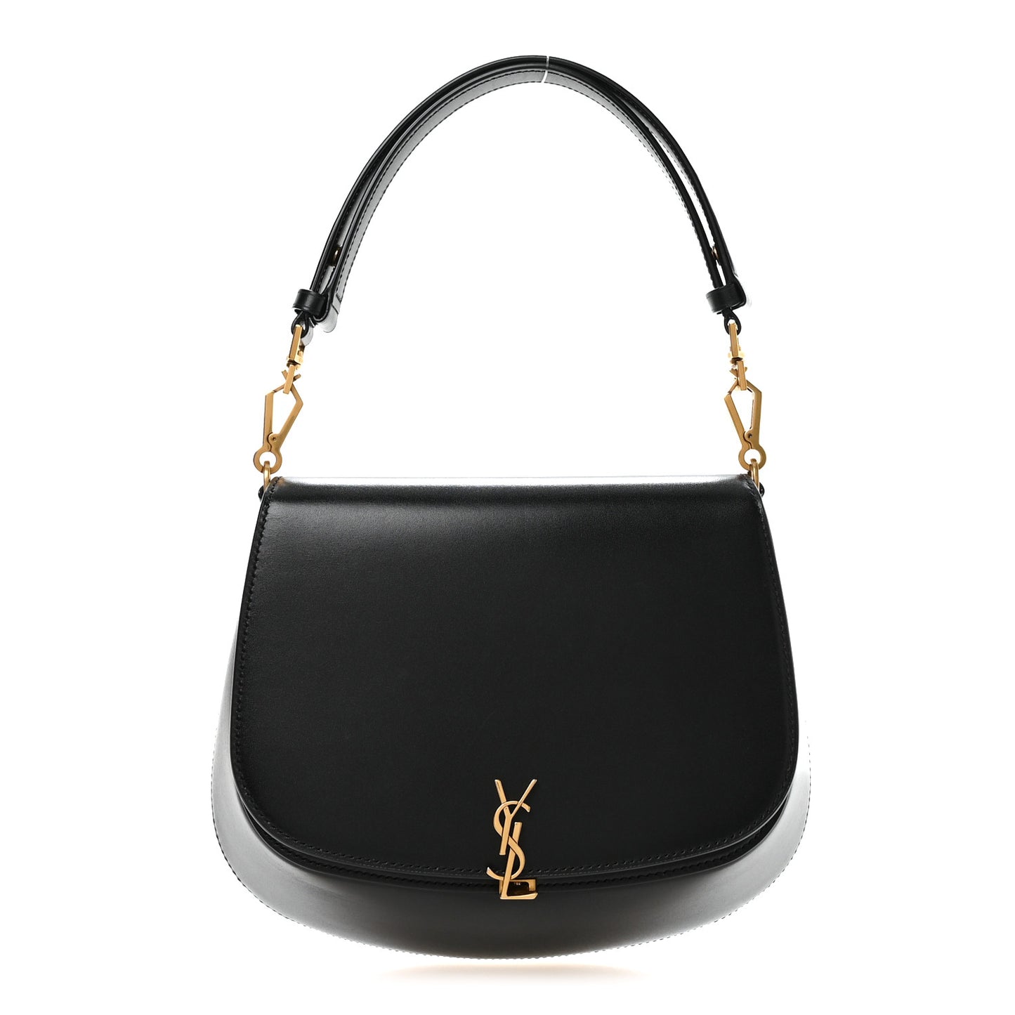 Box Calfskin Mini Voltaire Top Handle Bag Black