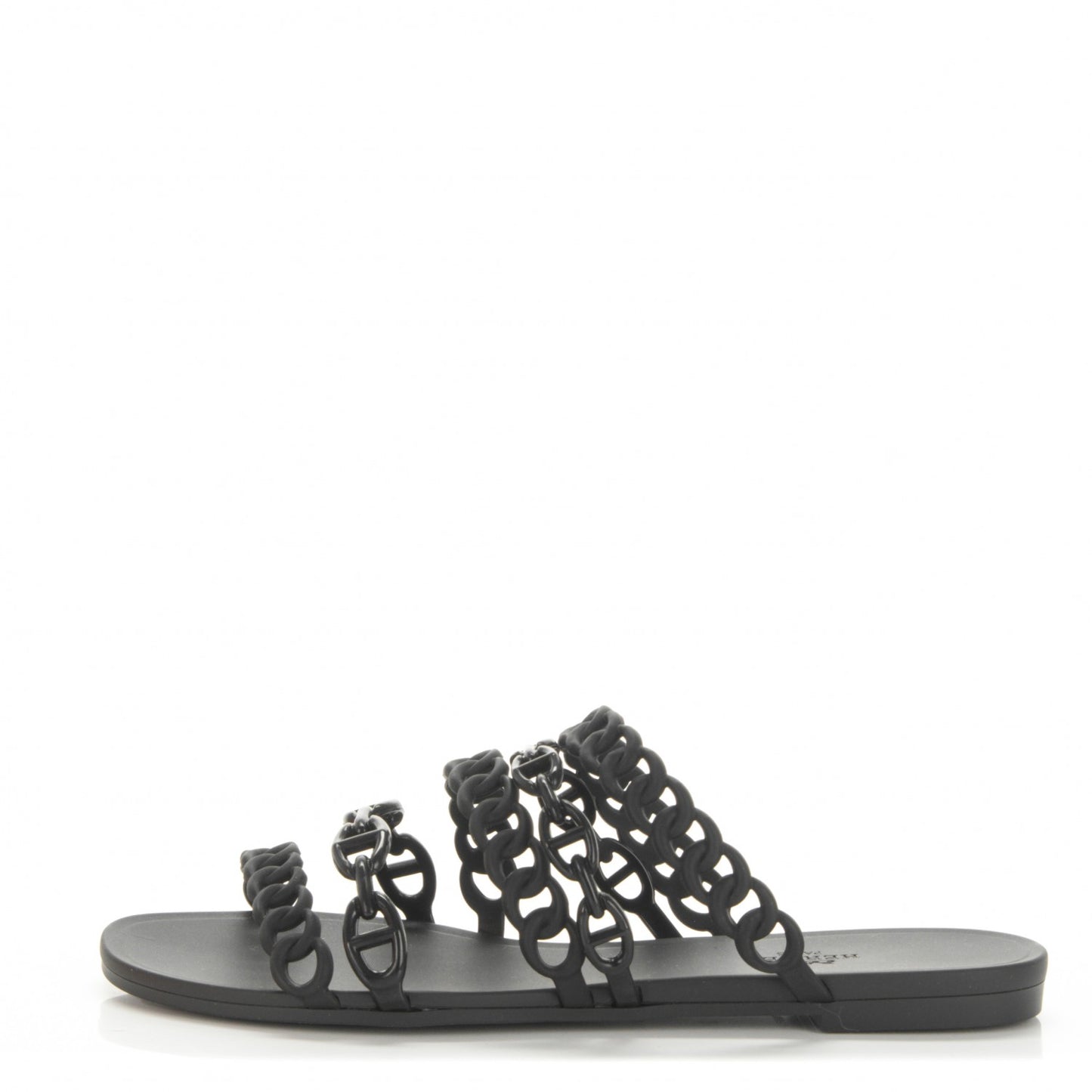 Rubber Chaine d'Ancre Nude Sandals 38 Black