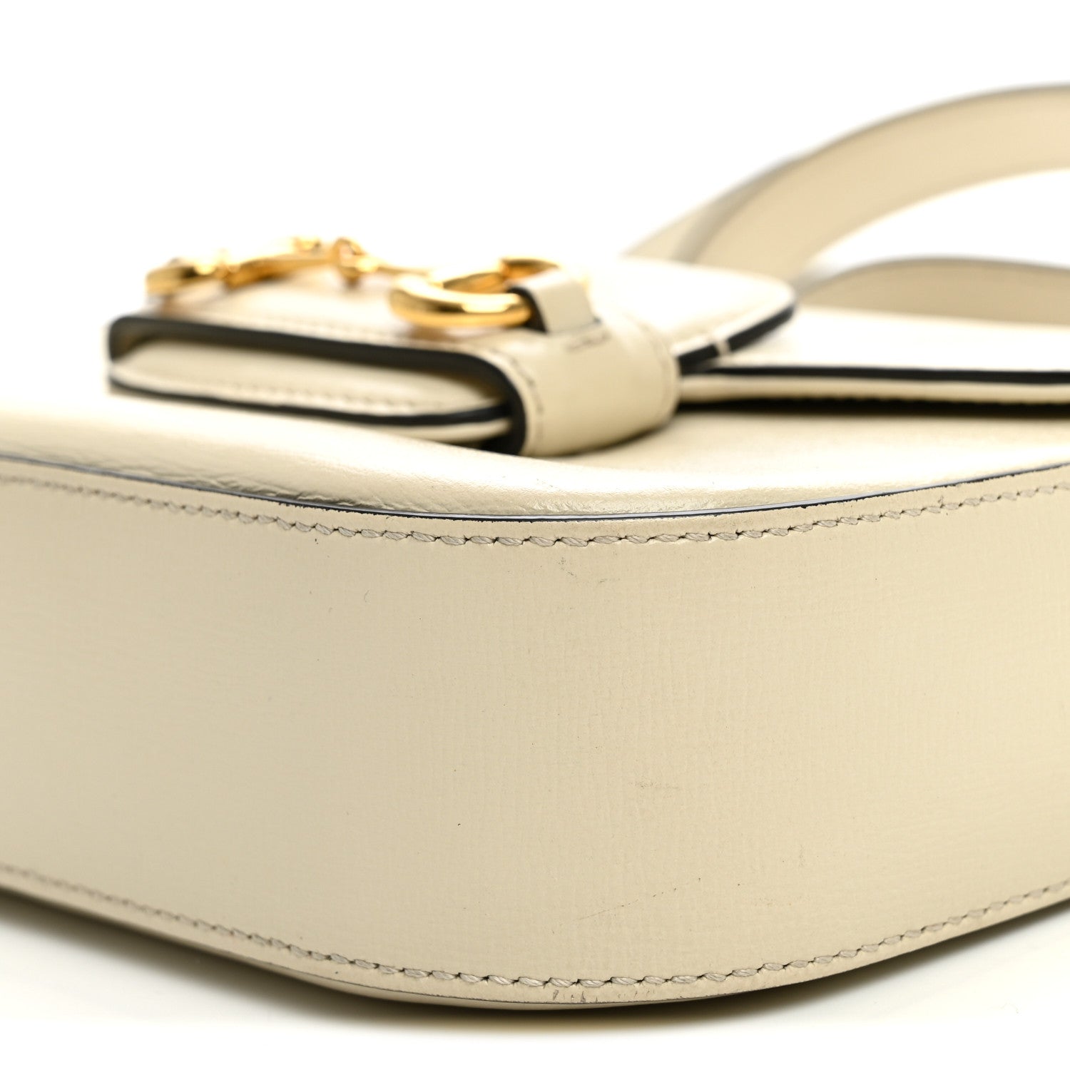 Gucci Azalea Calfskin Web Mini Horsebit 1955 Shoulder Bag Mystic White 12 of 13