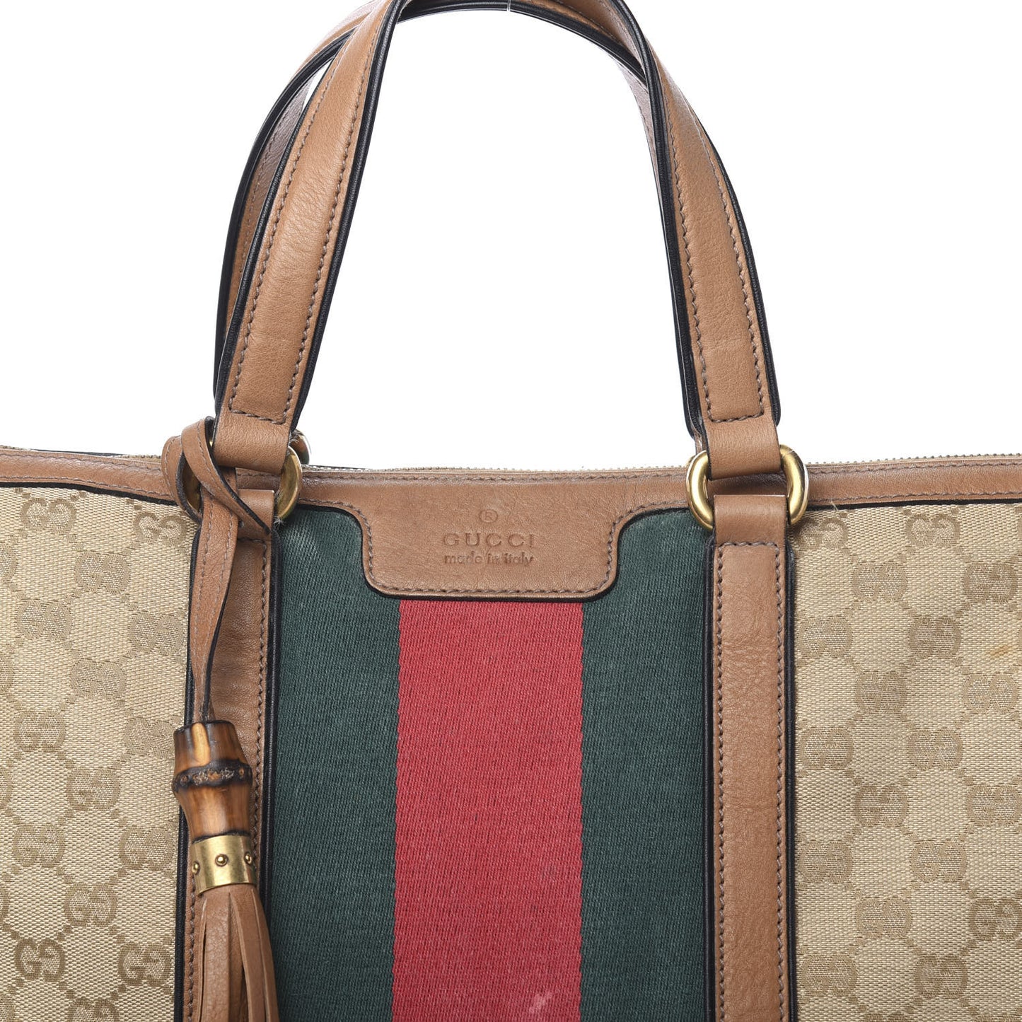 Monogram Web Medium Rania Top Handle Bag Sand