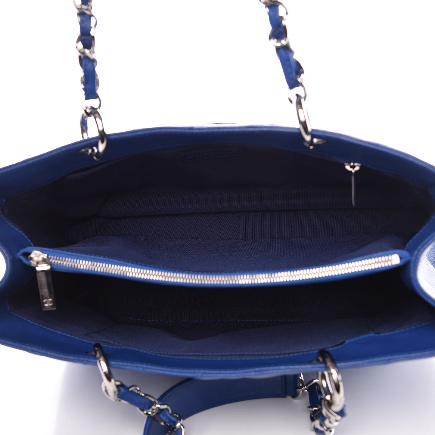 Caviar Quilted Grand Shopping Tote GST Blue