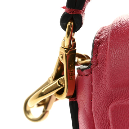 Fendi Nappa FF 1974 Embossed Mini Baguette Lampone 11 of 14