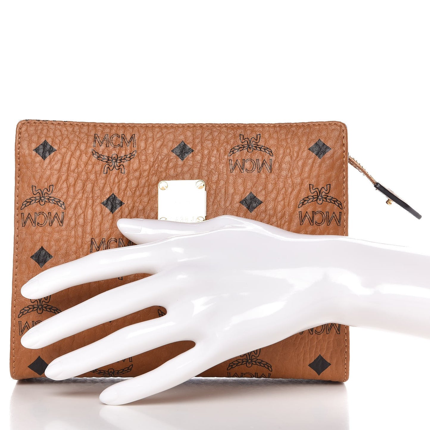 Visetos Small Zip Pouch Cognac