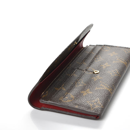 Louis Vuitton Monogram Emilie Wallet Red 8 of 12