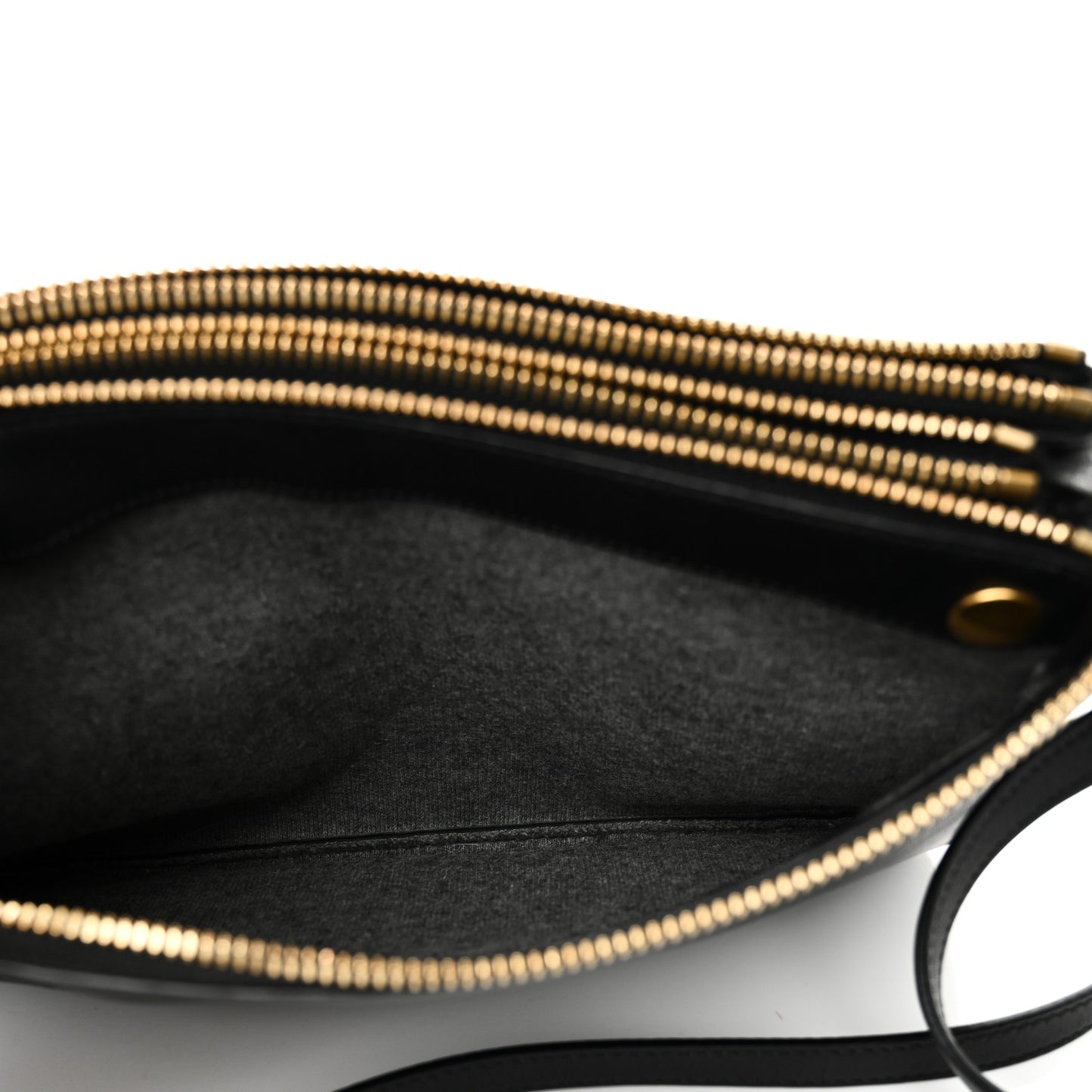 Lambskin Large Trio Crossbody Bag Black