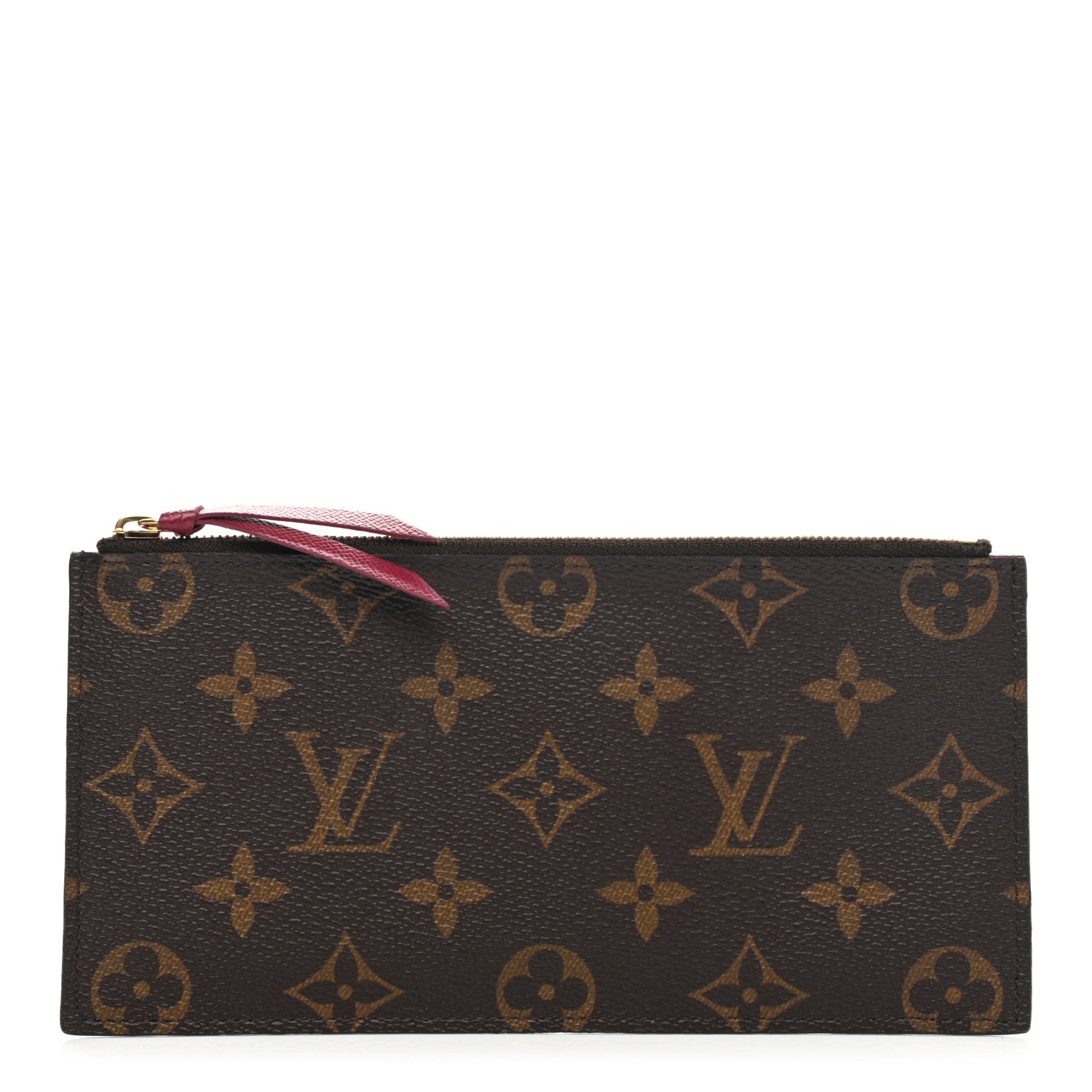 Louis Vuitton Monogram Felicie Chain Wallet Zippered Insert Fuchsia 1 of 6
