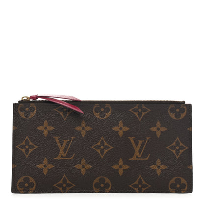 Louis Vuitton Monogram Felicie Chain Wallet Zippered Insert Fuchsia 1 of 6