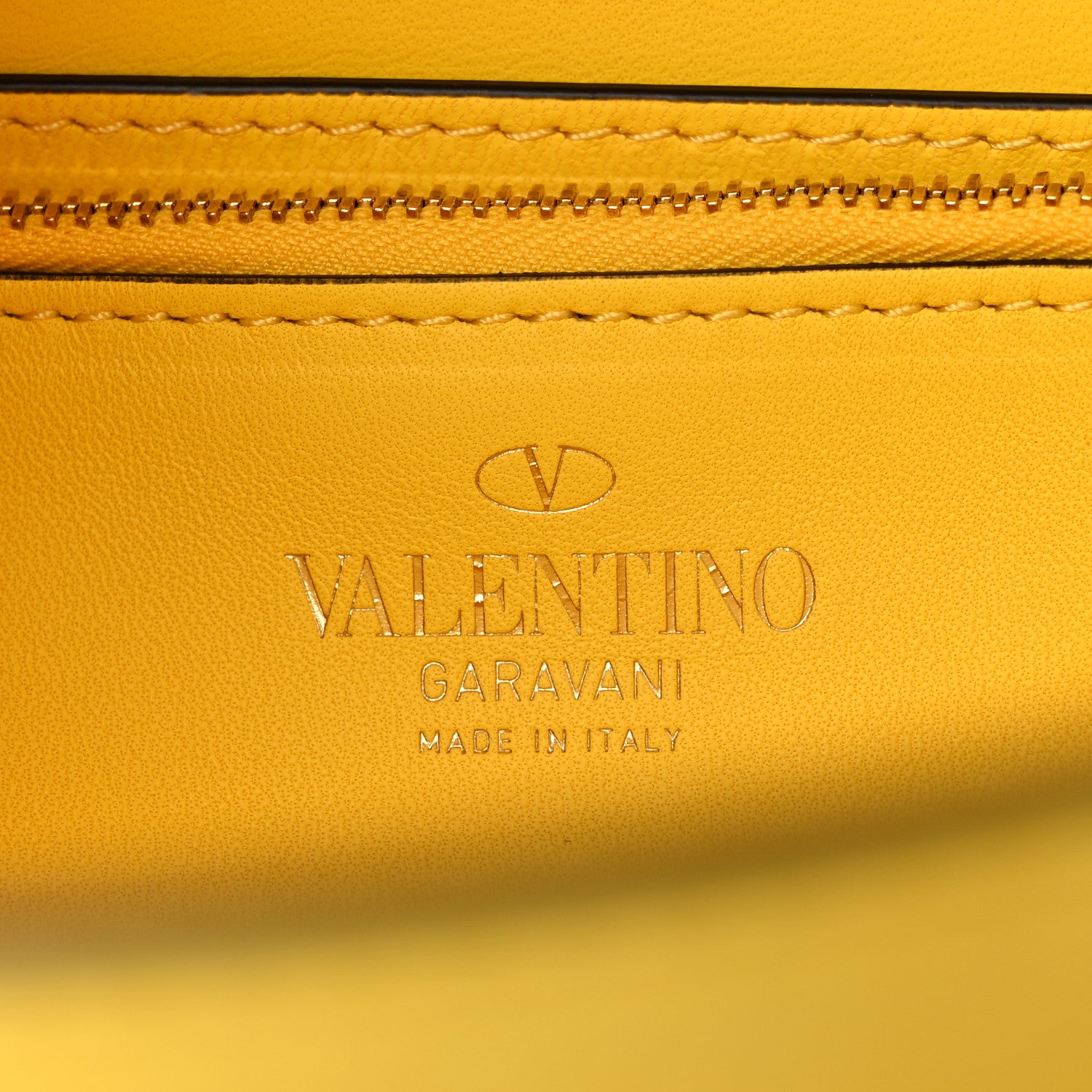 Valentino Garavani Nappa Stud Sign Shoulder Bag Bright Lemon 6 of 11