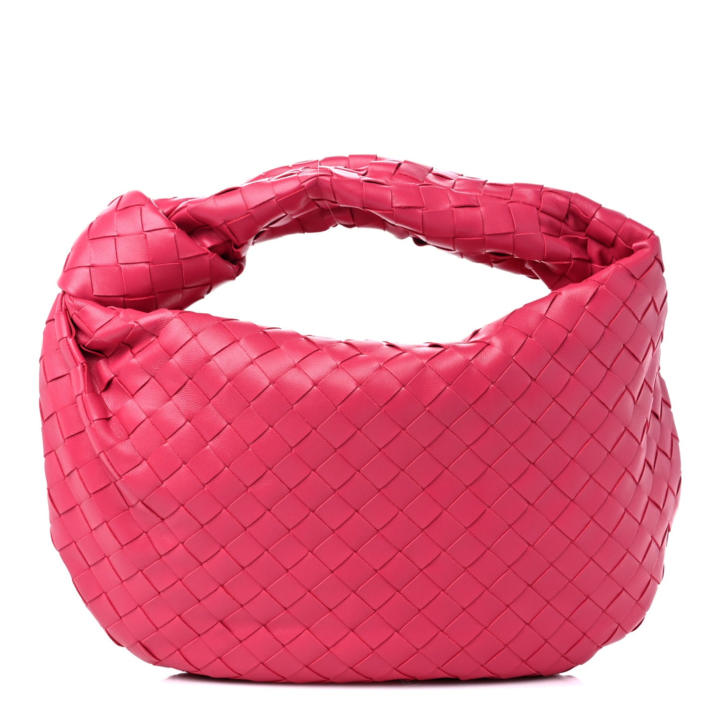 Nappa Intrecciato Teen Jodie Hobo Cranberry