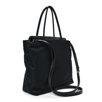Prada Tessuto Nylon Bow Tote Black 3 of 9