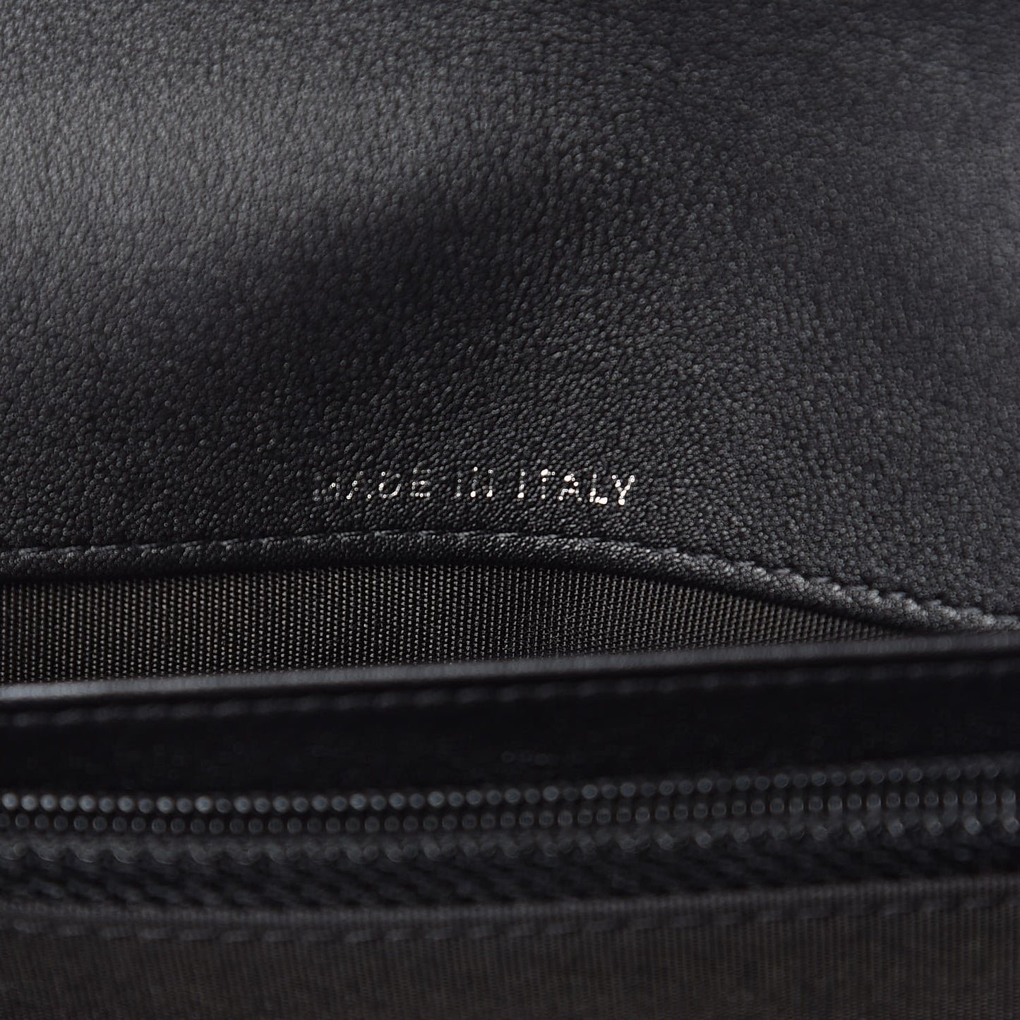 Lambskin Boy Wallet On Removable Chain WOC Black Navy