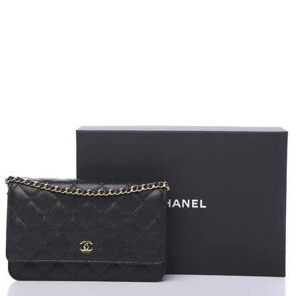 Chanel Caviar Quilted Wallet On Chain WOC Black 11 of 11
