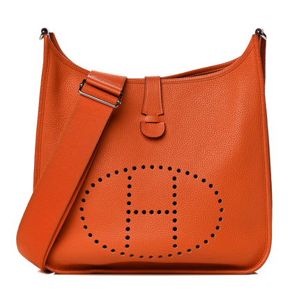 Hermes Taurillon Clemence Evelyne III GM Orange 1 of 19
