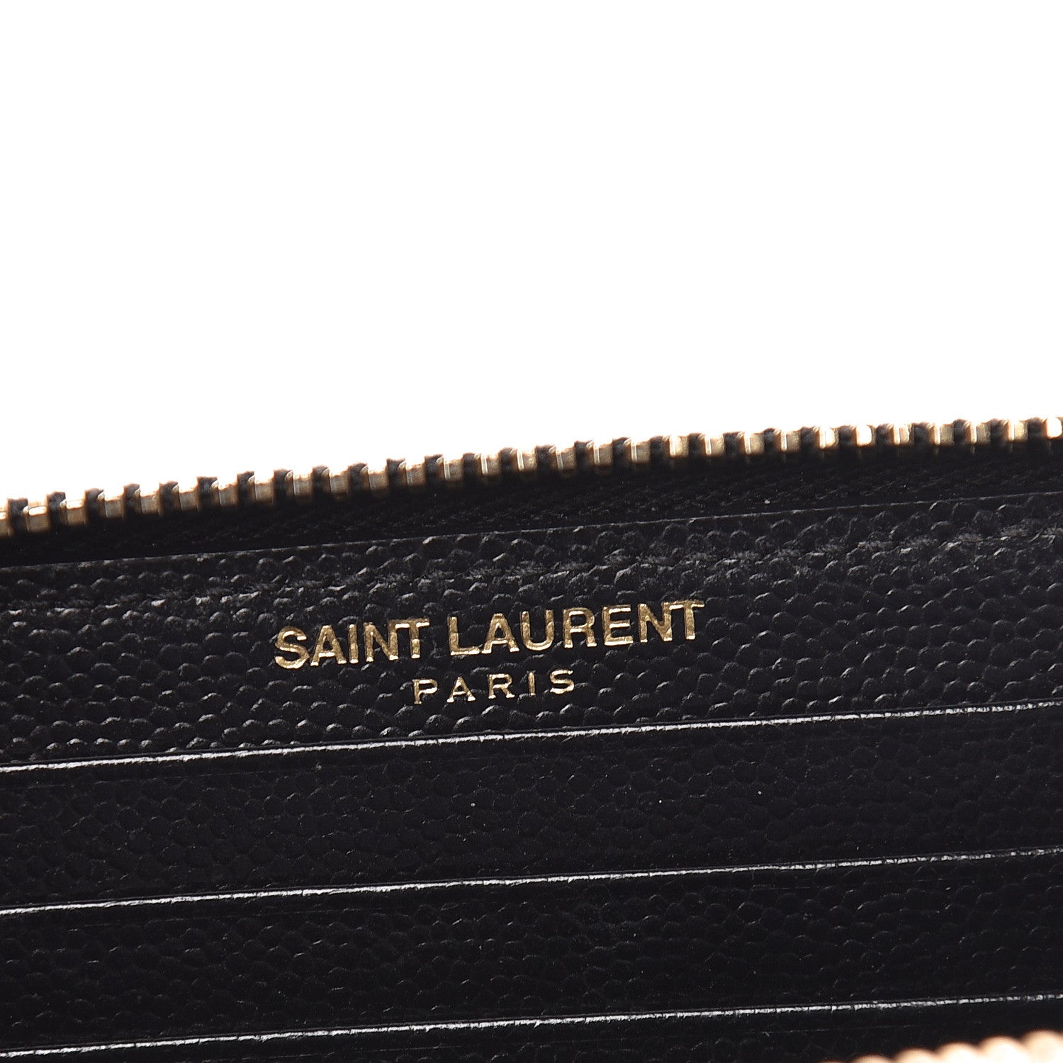 Saint Laurent Grain De Poudre Matelasse Chevron Monogram Phone Wallet Black 6 of 9