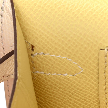 Hermes Epsom Verso Kelly Wallet To Go Nata Jaune Poussin 10 of 11