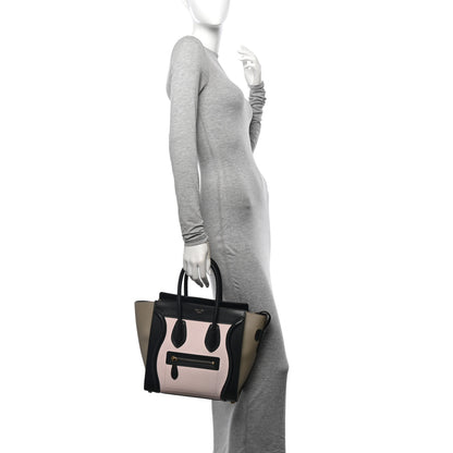 Celine Goatskin Smooth Calfskin Micro Tri-Color Luggage Olive 2 of 10