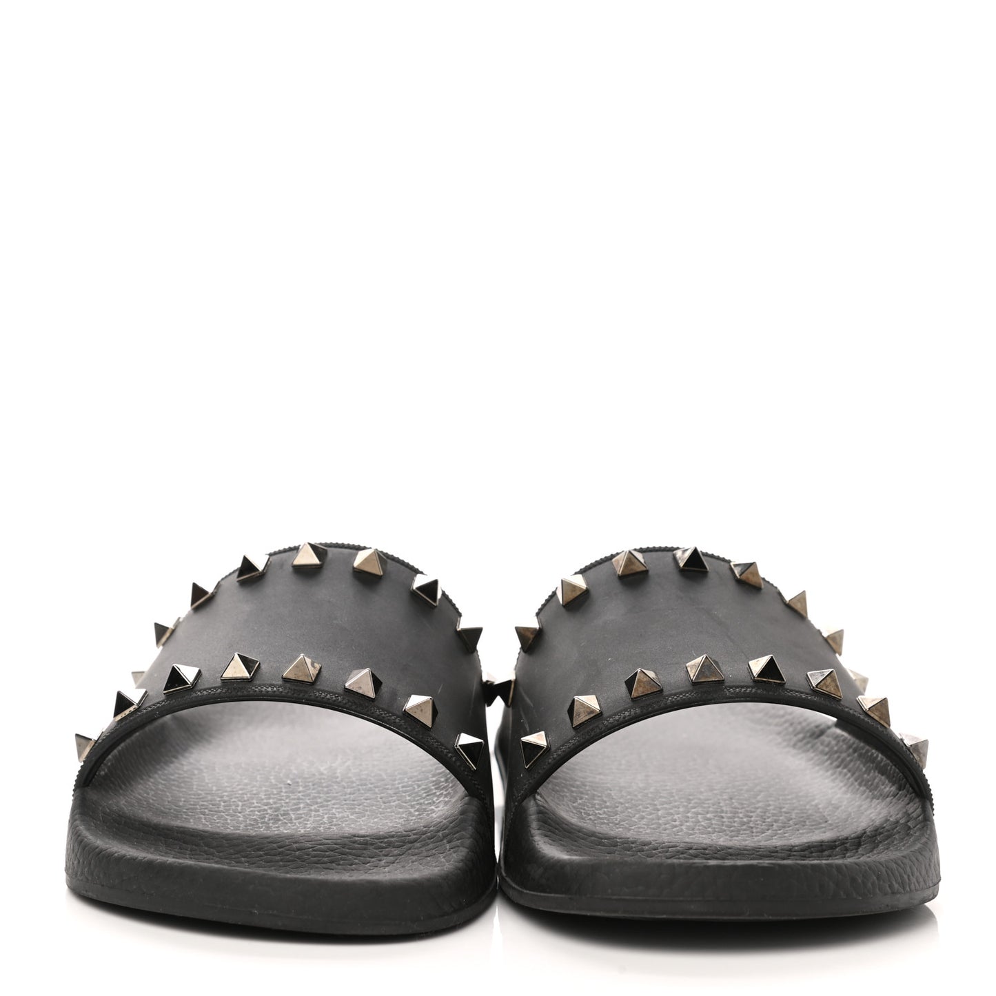 Rubber Rockstud Slide Sandals 39 Black