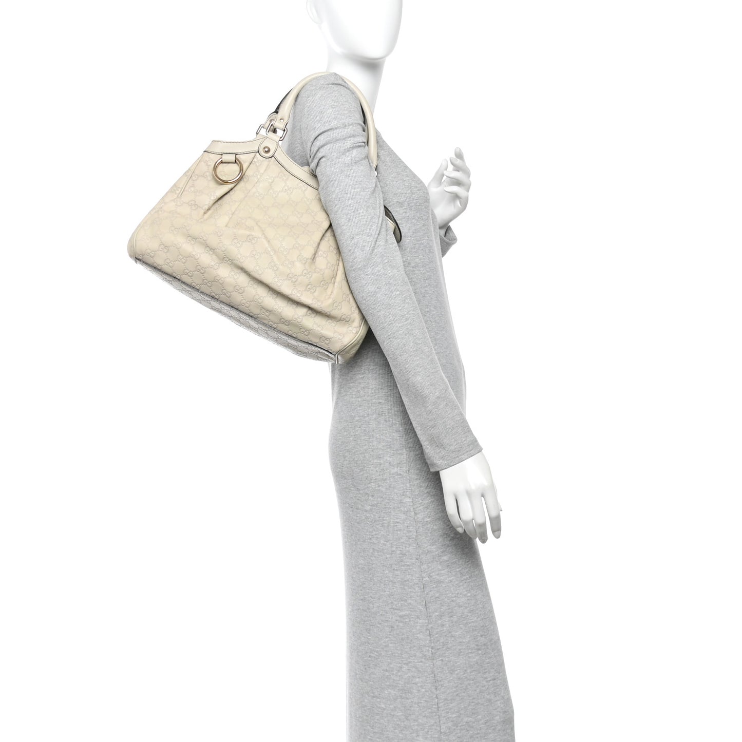 Guccissima Medium Sukey Tote Mystic White