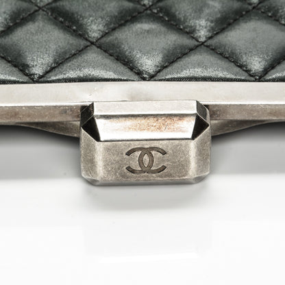 Chanel Iridescent Calfskin Chic Quilt Frame Tote Black 8 of 10