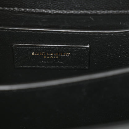 Saint Laurent Grain de Poudre Medium Classic Monogram Cassandra Top Handle Black 6 of 12