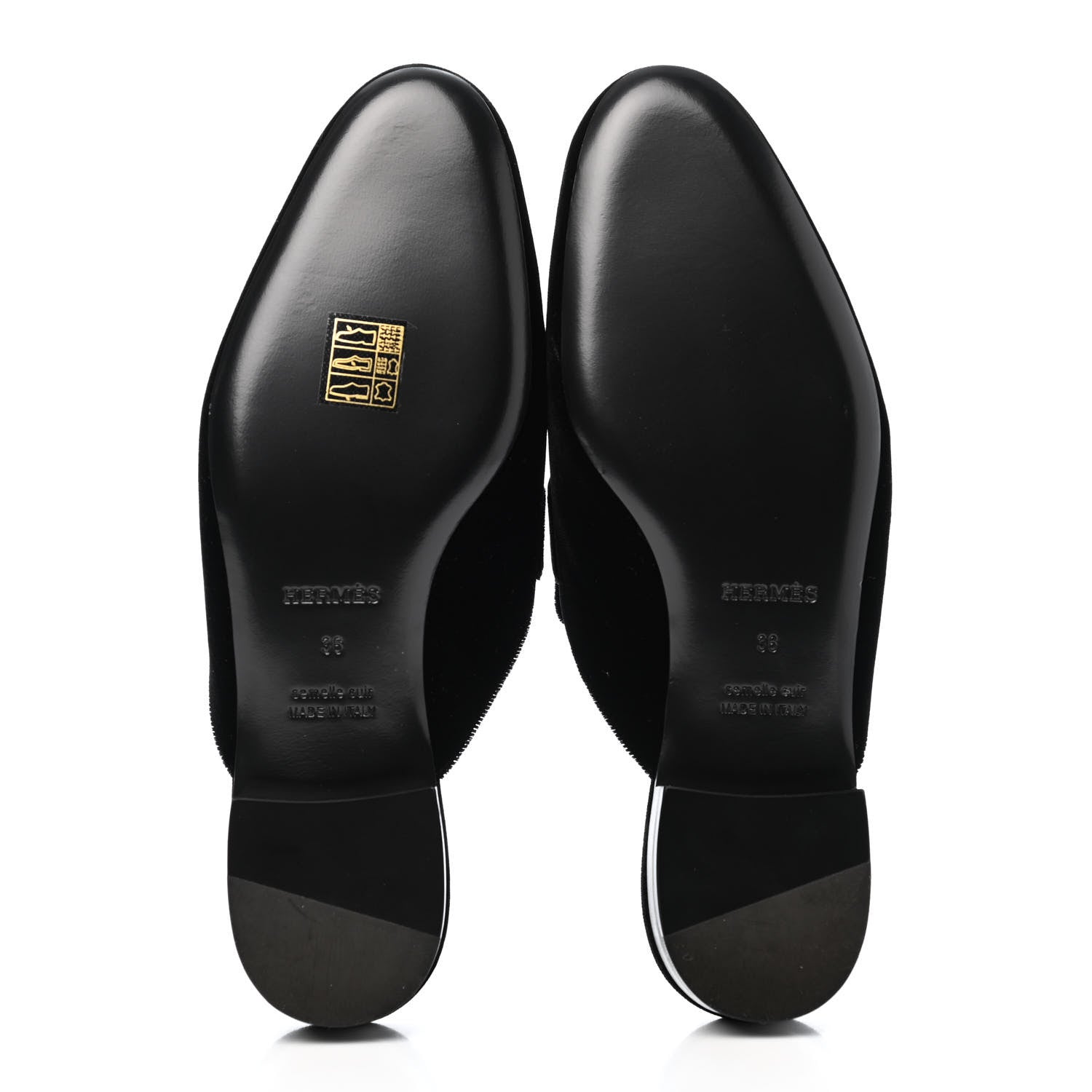 Hermes Velvet Trocadero Mule 36 Black 4 of 4