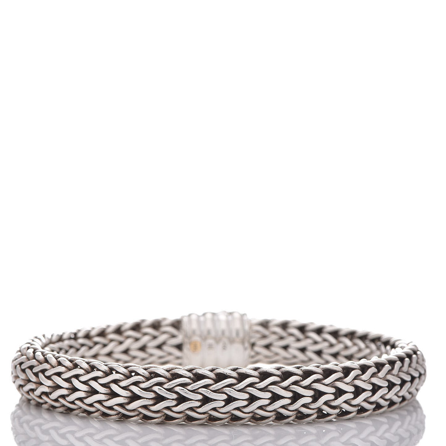 Sterling Silver 18K Yellow Gold 11mm Classic Chain Bracelet