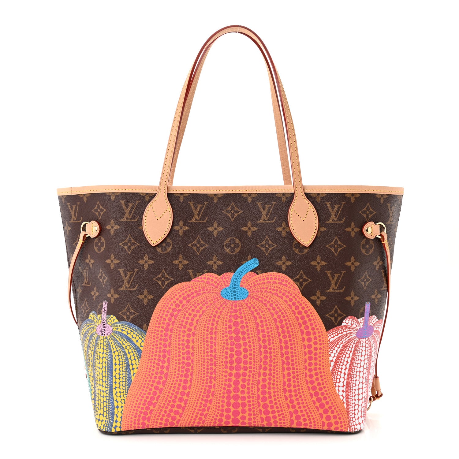 Louis Vuitton LV X YK Monogram Kusama Pumpkin Neverfull MM 3 of 11