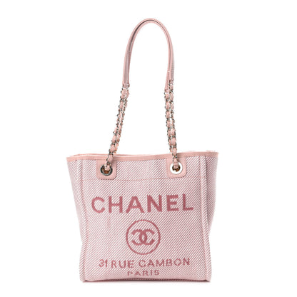 Chanel Mixed Fibers Calfskin Mini Deauville Tote Rose Pink 1 of 10