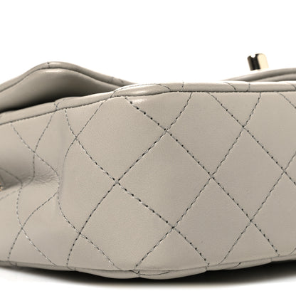 Chanel Lambskin Quilted Mini Rectangular Flap Grey 9 of 11